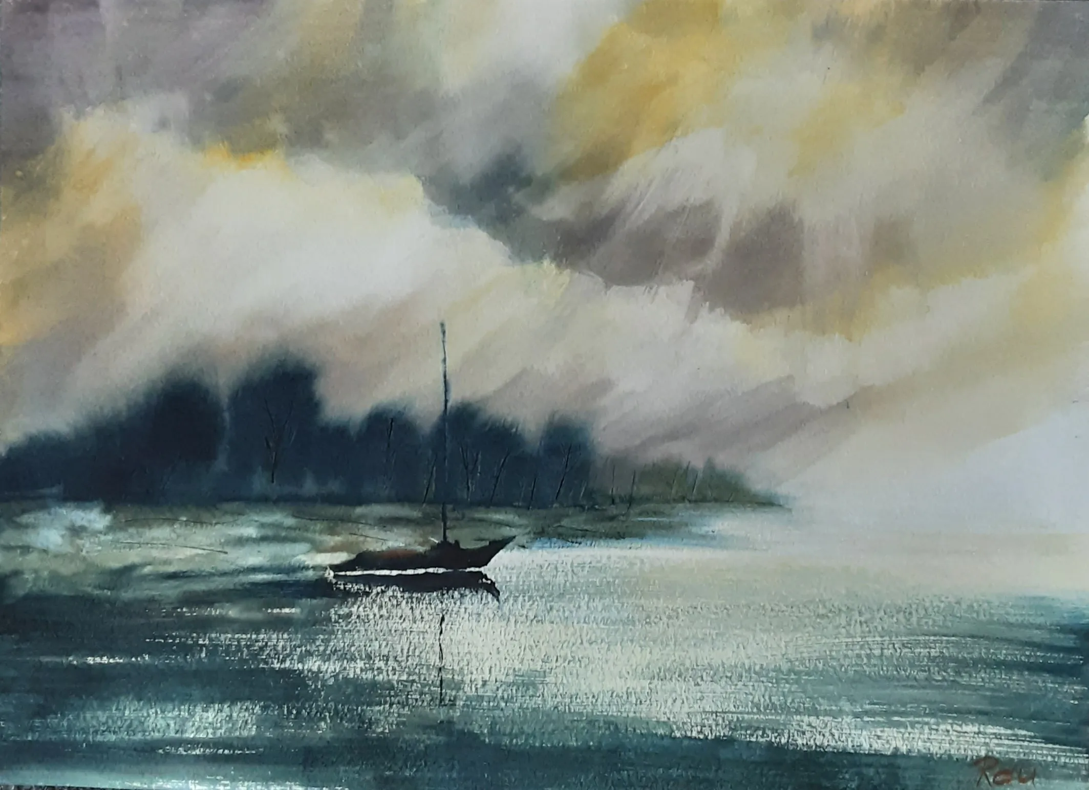 Moře. akvarel.30x40 (2)